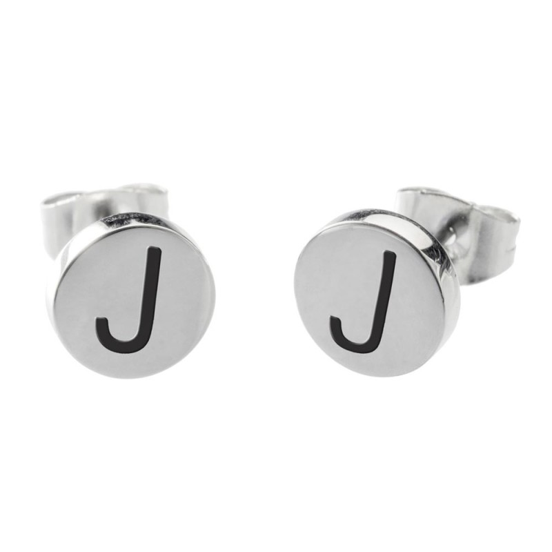 Orecchini lettera con smalto