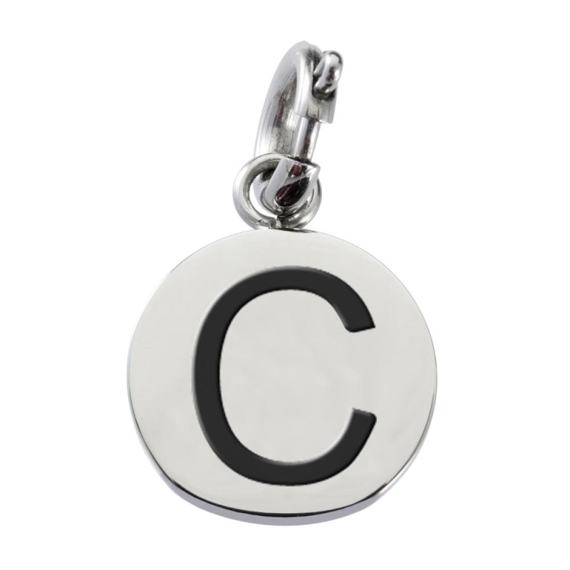 Charm con lettera smaltata