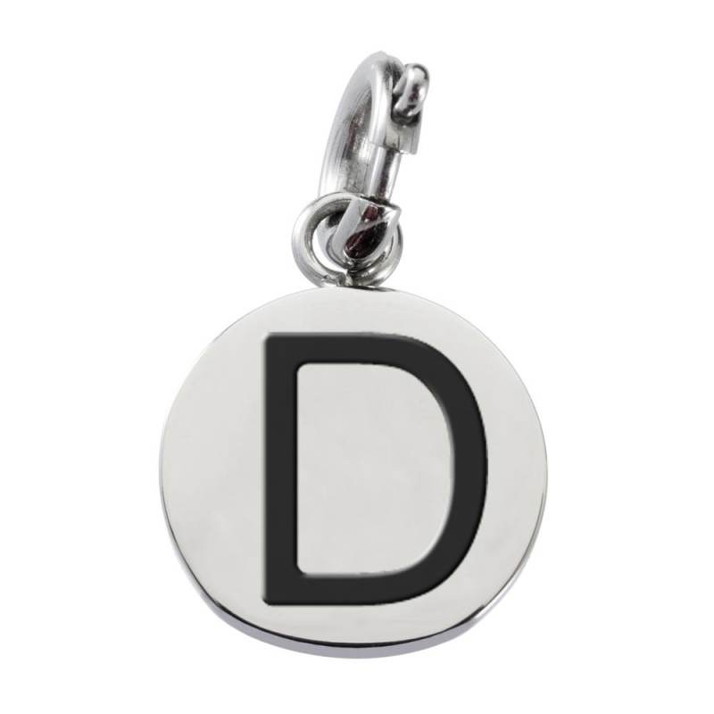 Charm con lettera smaltata