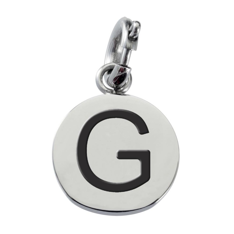 Charm con lettera smaltata