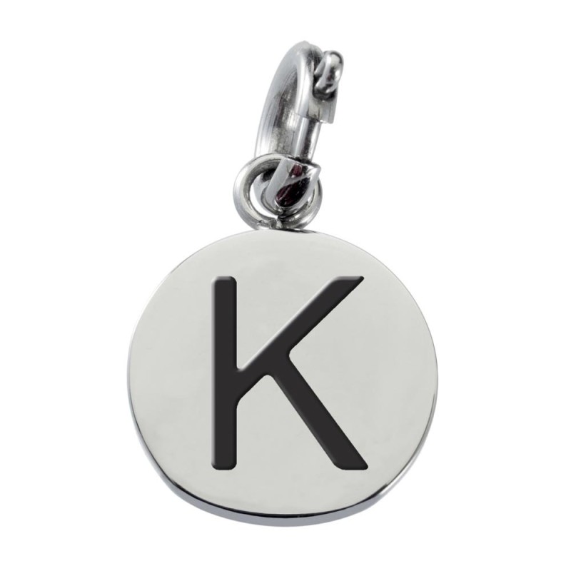 Charm con lettera smaltata