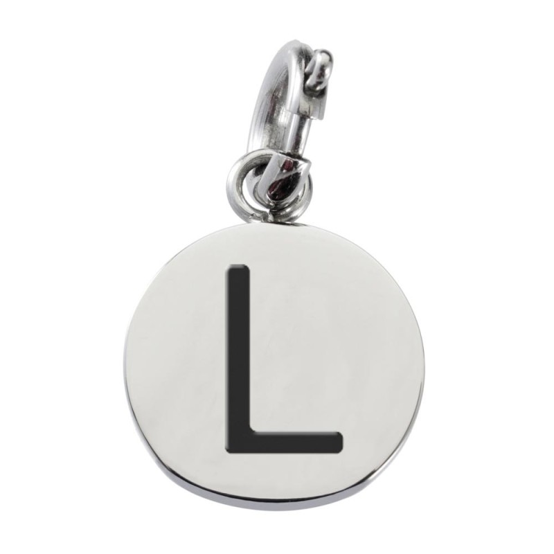Charm con lettera smaltata