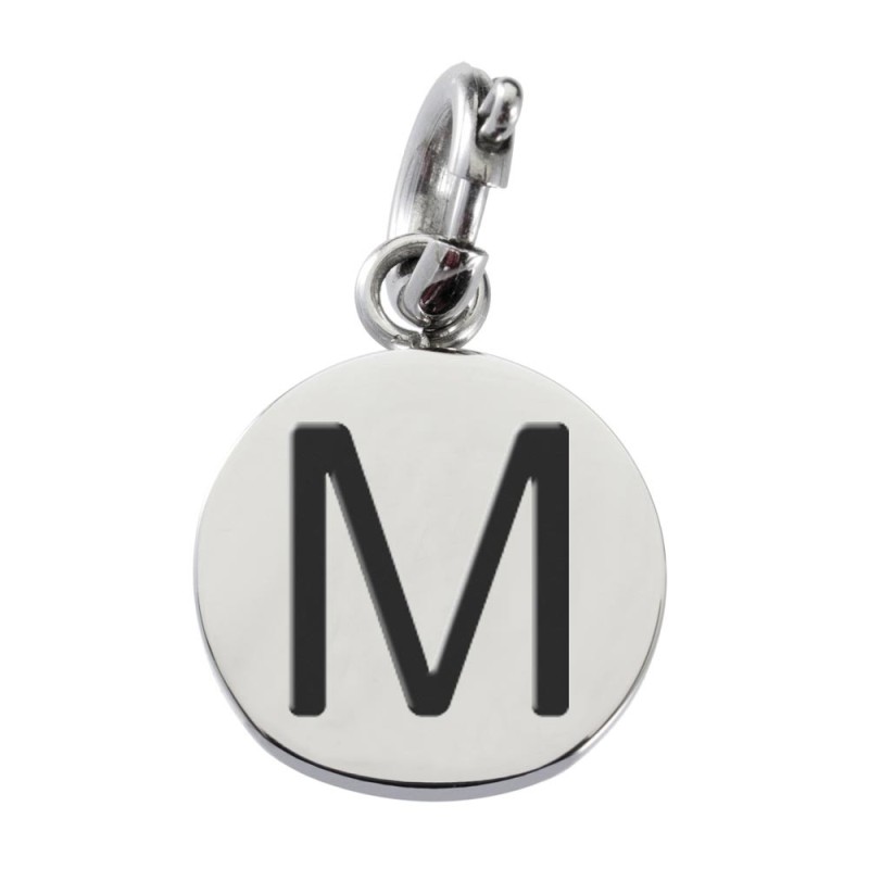 Charm lettera con smalto