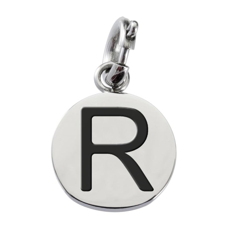 Charm lettera con smalto