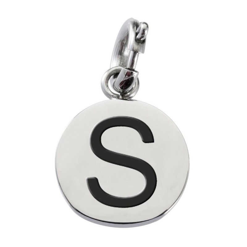 Charm con lettera smaltata