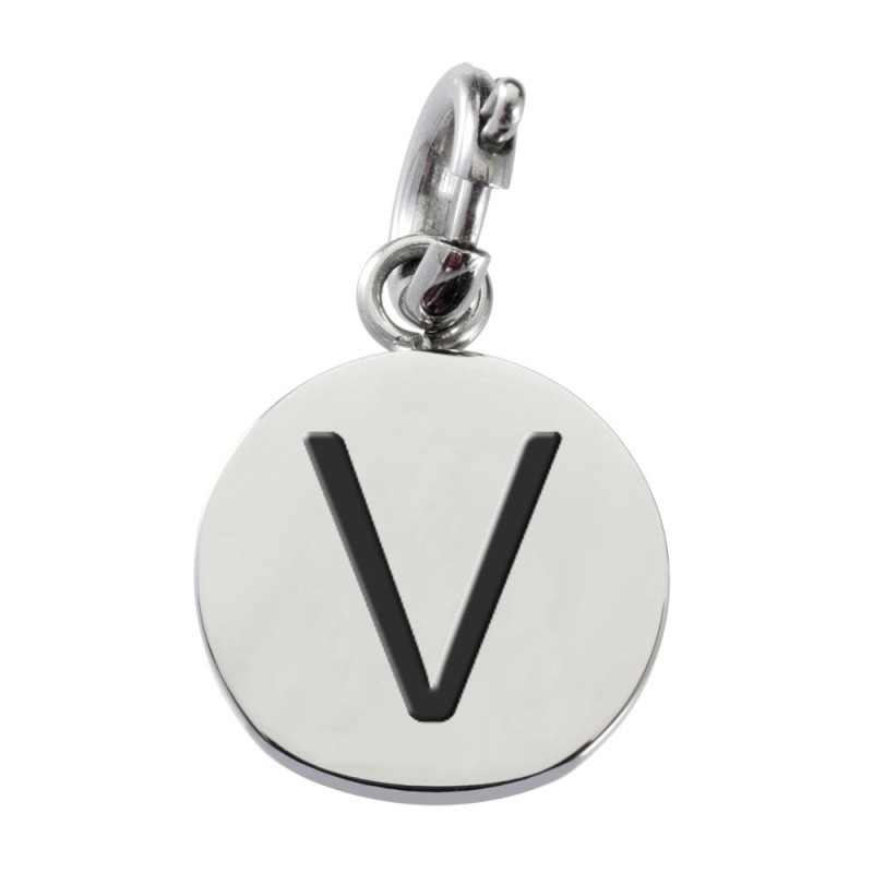Charm lettera con smalto