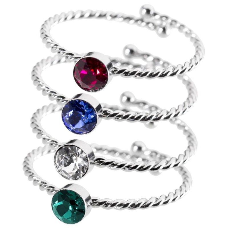 Anello con solitario 4 mm