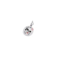 S.STEEL CHARM S.Steel roud charm with mom and son. Accessories: CHI0087-7, BAR0014