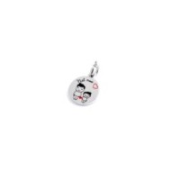 S.STEEL CHARM S.Steel roud charm with dad and son. Accessories: CHI0087-7, BAR0014