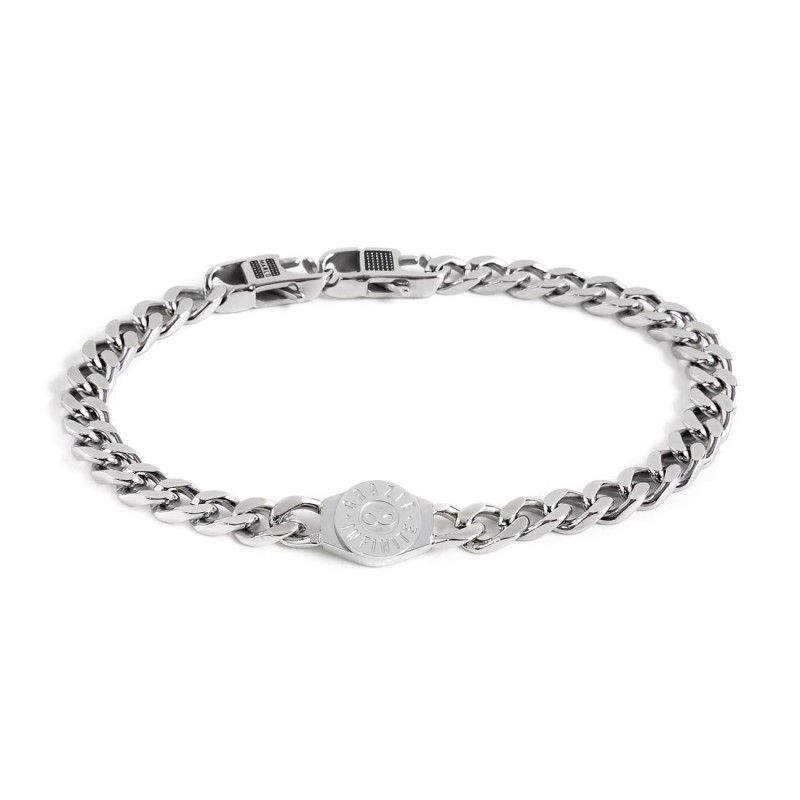 S.S. HESAGONAL BRACELET GRAZIE INFINITE S.steel hexagonal bracelet with curb chain, on hexagonal element, 13 mm size, is welded
