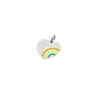 Charm cuore arcobaleno