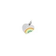 Charm cuore arcobaleno
