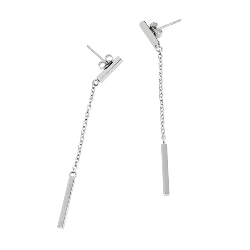 Orecchini pendenti con barretta