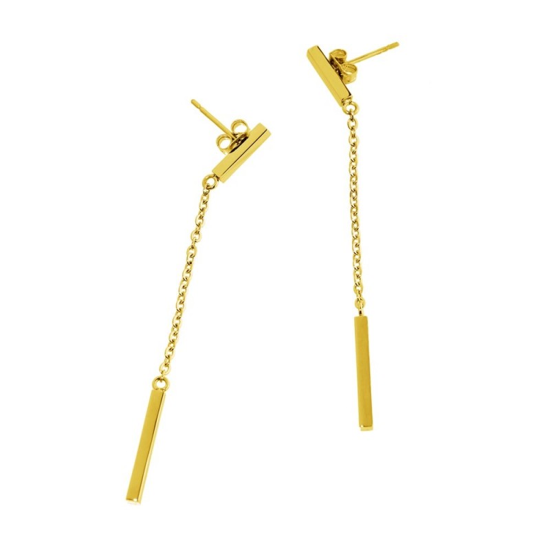 Orecchini pendenti con barretta