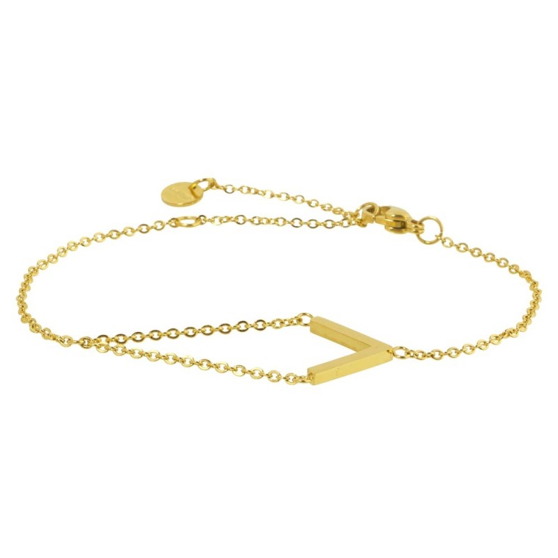 BRACCIALE IN ACCIAIO CON V