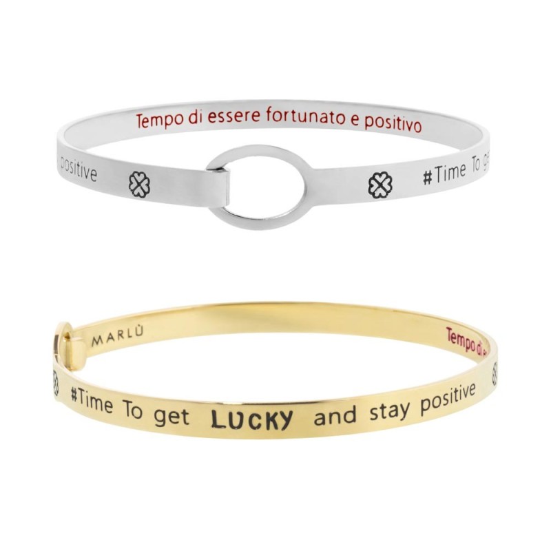 Bracciale rigido quadrifoglio