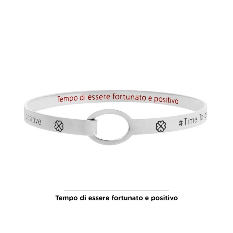 Bracciale rigido quadrifoglio