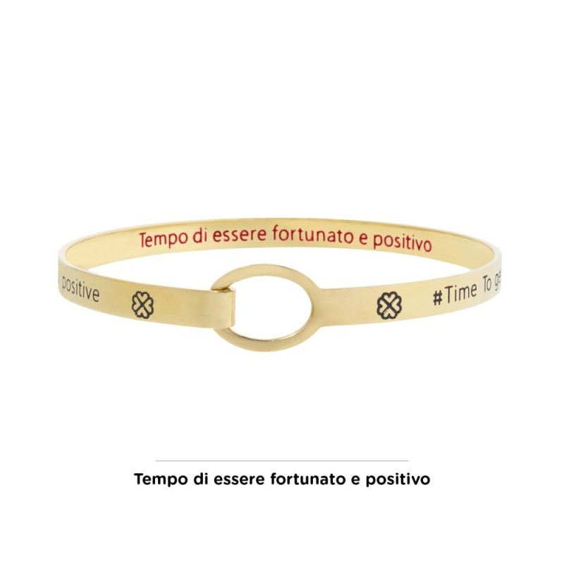 Bracciale rigido quadrifoglio