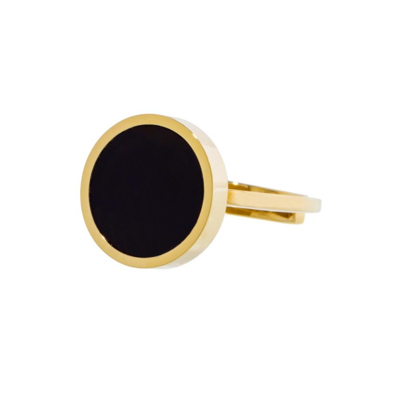 Anello con acrilico nero 14mm