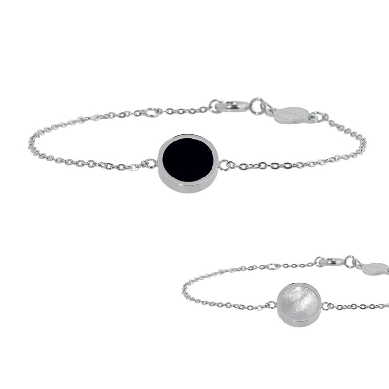 Bracciale con acrilico e madreperla