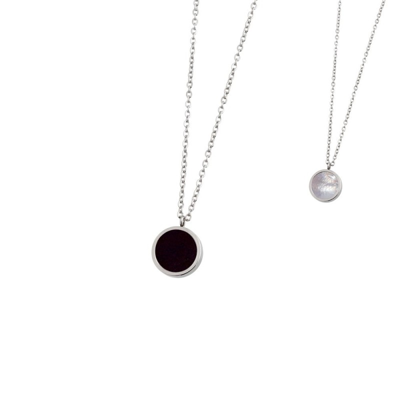 Collana con acrilico e madreperla