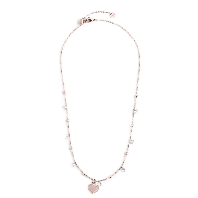 CO 45CM CON CRIST BIANCHI E SFERE E PEND CUORE