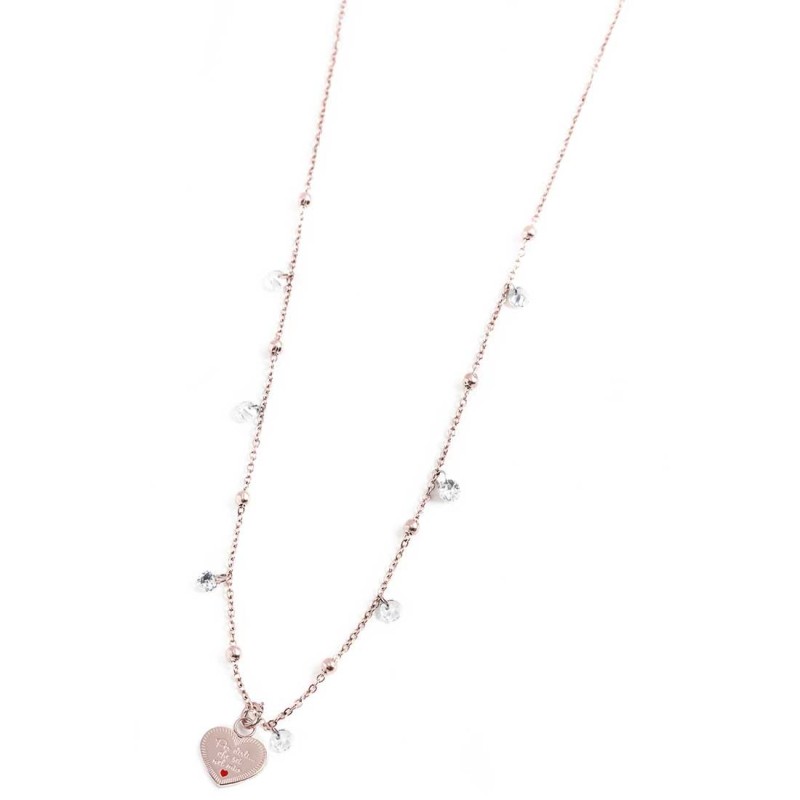 CO 45CM CON CRIST BIANCHI E SFERE E PEND CUORE