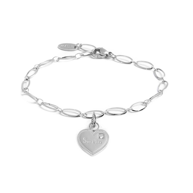 Bracciale con pendente cuore sorella