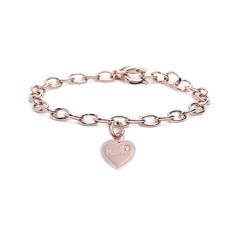 Bracciale con pendente cuore mamma