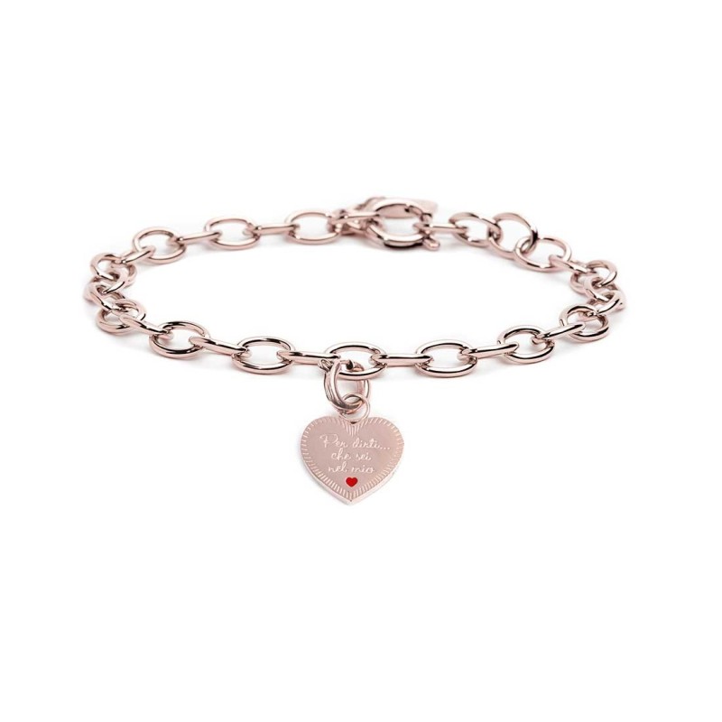 Bracciale con pendente cuore mamma