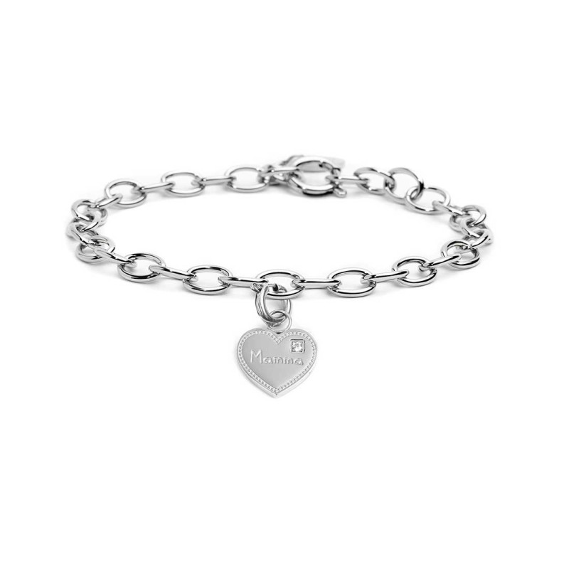 Bracciale con pendente cuore mamma