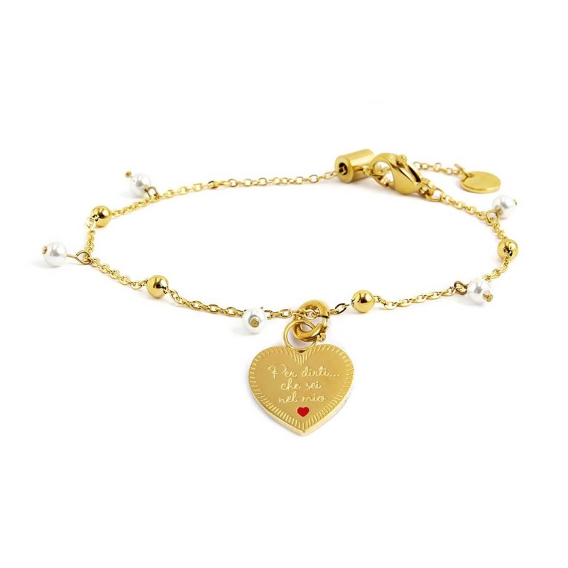 Bracciale con pendente cuore nipote