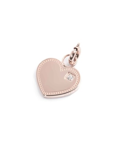 Charm cuore con zircone