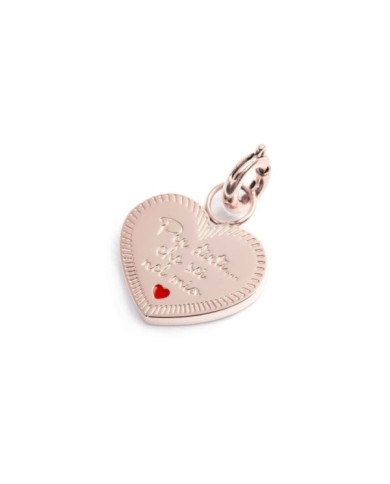 Charm cuore con zircone