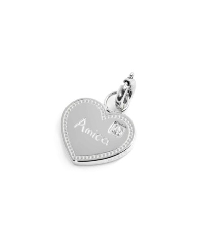Charm cuore amica con zircone