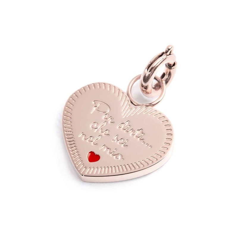 Charm cuore nonna con zircone