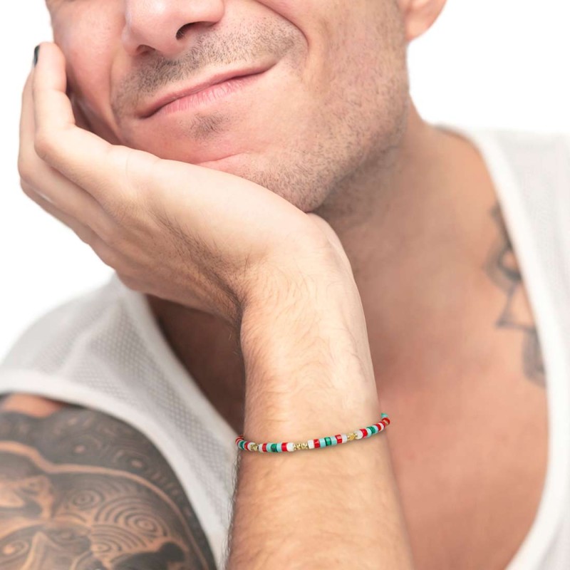 Bracciale con pietre a rondelle