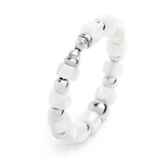 Anello con pietre a rondelle elastico