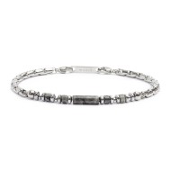 BR ACCIAIO CON PIETRA, EMATITE E CATENA BOX