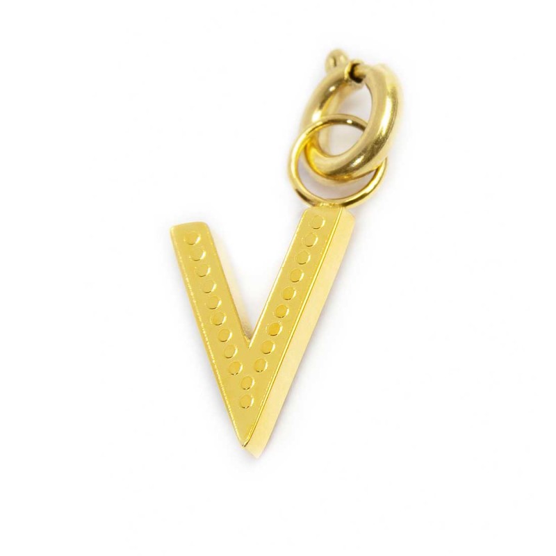 Charm lettera con cristalli