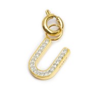 Charm lettera con cristalli