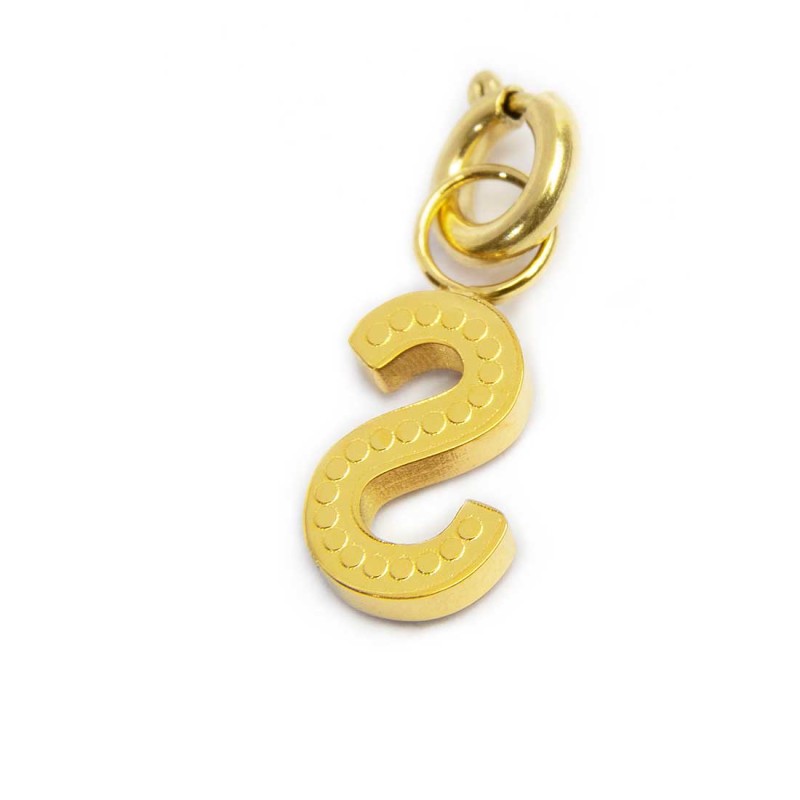 Charm lettera con cristalli