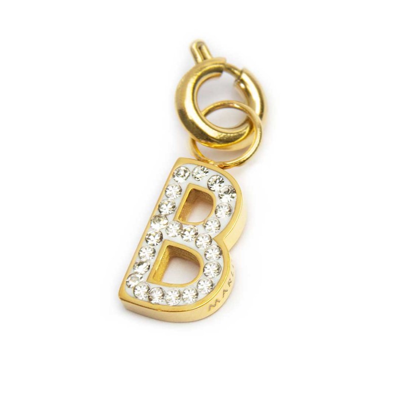 Charm lettera con cristalli