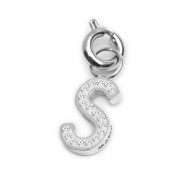 Charm lettera con cristalli