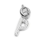 Charm lettera con cristalli