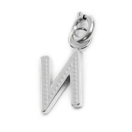 Charm lettera con cristalli
