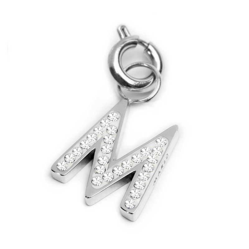 Charm lettera con cristalli