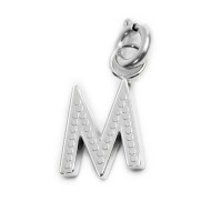 Charm lettera con cristalli