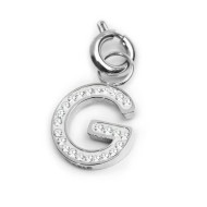 Charm lettera con cristalli