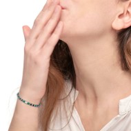 S.S BRACELET WITH MALACHITE BLACK ONYX AND HEMATITE S.steel bracelet alternated with two malachite cylinder beads 4*2 mm, hemati